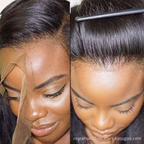 Cheap Invisible Swiss Lace 100% Peruvian Virgin Human Hair 30 Inch Curly Hair Braid Pre Plucked  6x13 HD Lace Front Wig